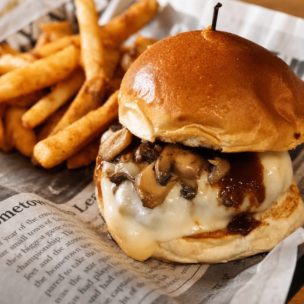 Mushroom Steakhouse Burger.