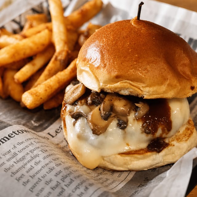 Mushroom Steakhouse Burger.